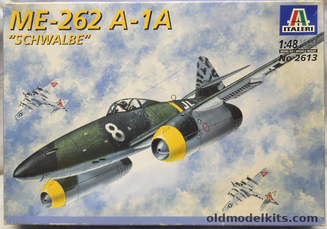 Italeri 1/48 Me-262 A-1A Schwalbe - 11/JG8 or 11/JG7, 2613 plastic model kit